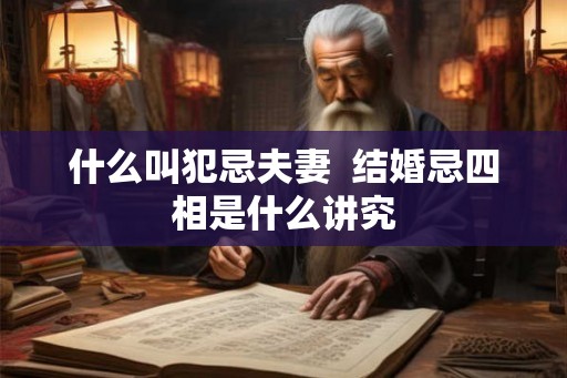 什么叫犯忌夫妻  结婚忌四相是什么讲究