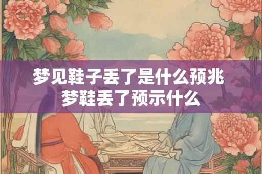梦见鞋子丢了是什么预兆 梦鞋丢了预示什么