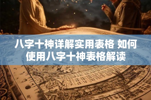 八字十神详解实用表格 如何使用八字十神表格解读