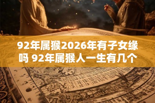 92年属猴2026年有子女缘吗 92年属猴人一生有几个孩子 92年属猴2026年有子女缘吗 92年属猴人一生有几个孩子