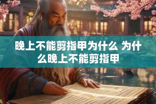 晚上不能剪指甲为什么 为什么晚上不能剪指甲