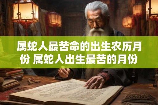 属蛇人最苦命的出生农历月份 属蛇人出生最苦的月份是哪个
