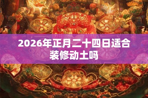 2026年正月二十四日适合装修动土吗