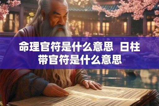 命理官符是什么意思 日柱带官符是什么意思 命理官符是什么意思 日柱带官符是什么意思