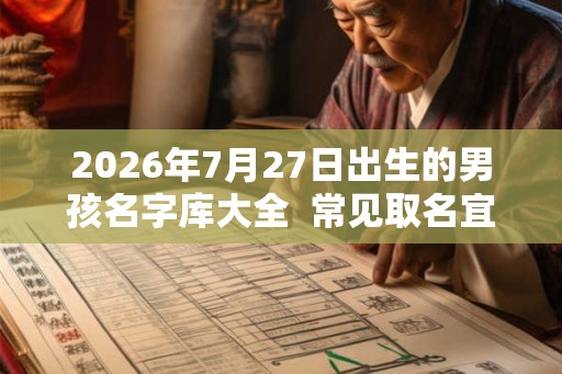 2026年7月27日出生的男孩名字库大全  常见取名宜用字