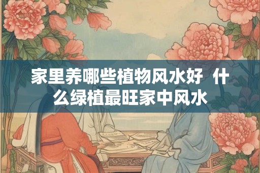 家里养哪些植物风水好  什么绿植最旺家中风水