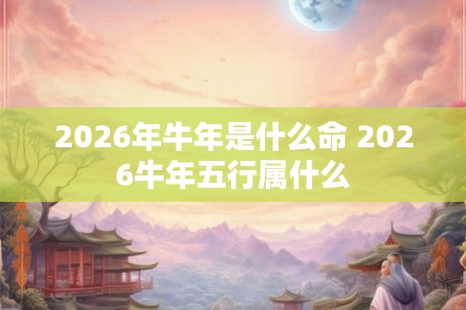 2026年牛年是什么命 2026牛年五行属什么