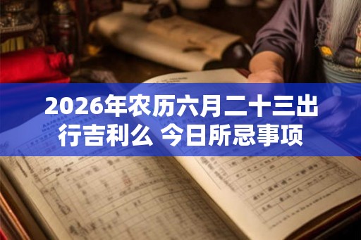 2026年农历六月二十三出行吉利么 今日所忌事项