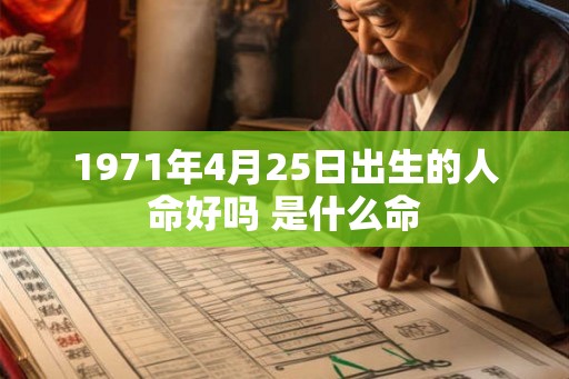 1971年4月25日出生的人命好吗 是什么命