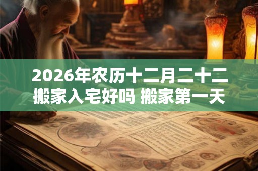 2026年农历十二月二十二搬家入宅好吗 搬家第一天要开灶吗 2026年农历十二月二十二搬家入宅好吗 搬家第一天要开灶吗