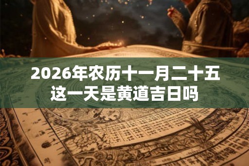 2026年农历十一月二十五这一天是黄道吉日吗