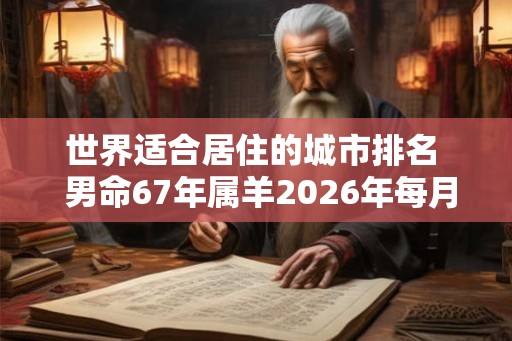 世界适合居住的城市排名 男命67年属羊2026年每月运势 世界适合居住的城市排名 男命67年属羊2026年每月运势