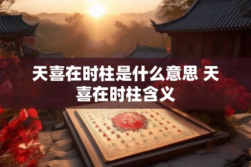 天喜在时柱是什么意思 天喜在时柱含义