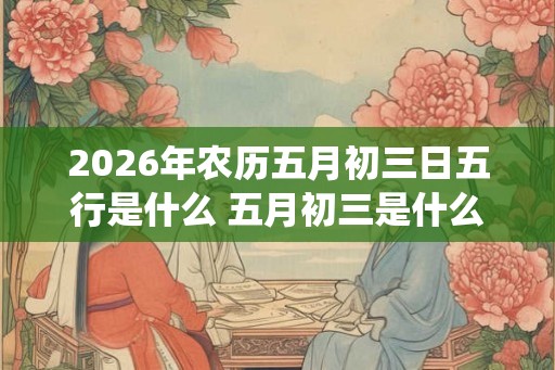 2026年农历五月初三日五行是什么 五月初三是什么神仙的生日