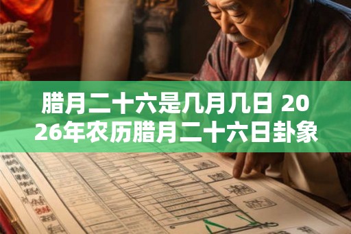 腊月二十六是几月几日 2026年农历腊月二十六日卦象 腊月二十六是几月几日 2026年农历腊月二十六日卦象
