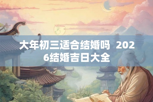 大年初三适合结婚吗 2026结婚吉日大全 大年初三适合结婚吗 2026结婚吉日大全