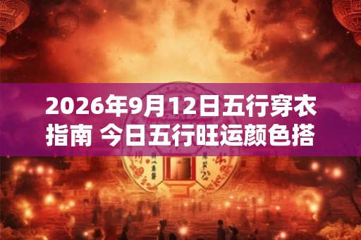 2026年9月12日五行穿衣指南 今日五行旺运颜色搭配