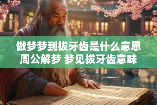 做梦梦到拔牙齿是什么意思周公解梦 梦见拔牙齿意味着什么