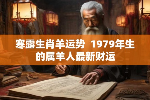 寒露生肖羊运势 1979年生的属羊人最新财运 寒露生肖羊运势 1979年生的属羊人最新财运
