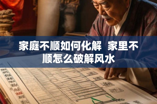 家庭不顺如何化解 家里不顺怎么破解风水 家庭不顺如何化解 家里不顺怎么破解风水