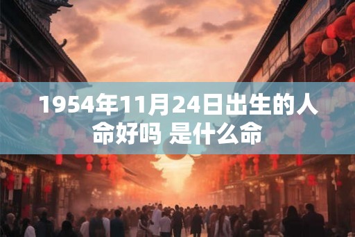 1954年11月24日出生的人命好吗 是什么命