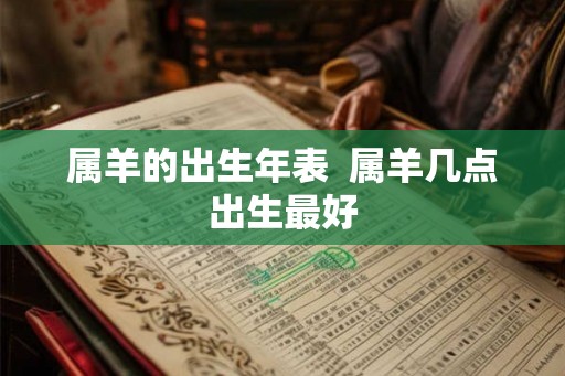 属羊的出生年表  属羊几点出生最好