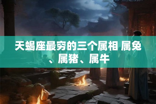 天蝎座最穷的三个属相 属兔、属猪、属牛