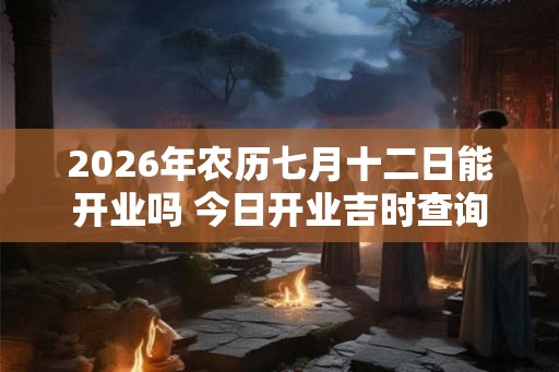 2026年农历七月十二日能开业吗 今日开业吉时查询