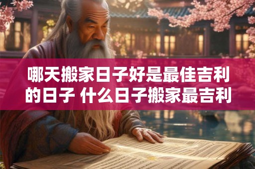 哪天搬家日子好是最佳吉利的日子 什么日子搬家最吉利