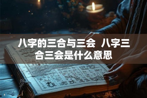 八字的三合与三会  八字三合三会是什么意思