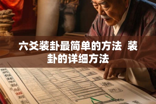 六爻装卦最简单的方法 装卦的详细方法 六爻装卦最简单的方法 装卦的详细方法