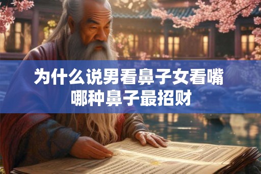 为什么说男看鼻子女看嘴 哪种鼻子最招财