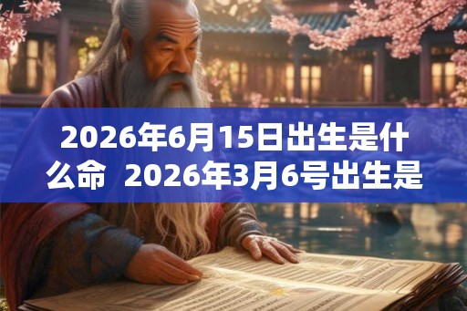 2026年6月15日出生是什么命  2026年3月6号出生是什么命