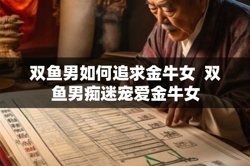 双鱼男如何追求金牛女  双鱼男痴迷宠爱金牛女