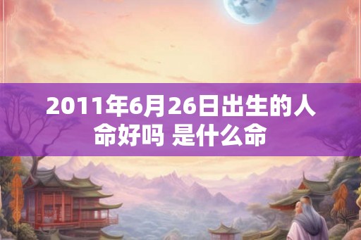 2011年6月26日出生的人命好吗 是什么命