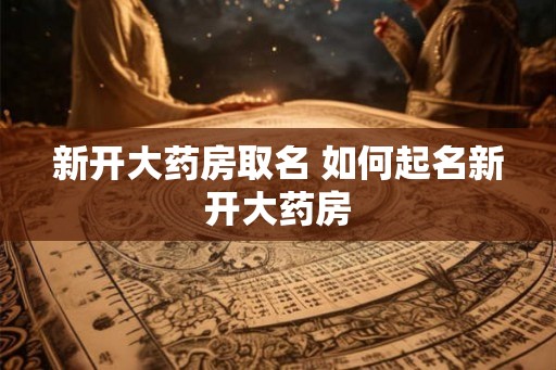 新开大药房取名 如何起名新开大药房