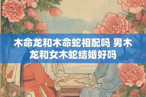 木命龙和木命蛇相配吗 男木龙和女木蛇结婚好吗