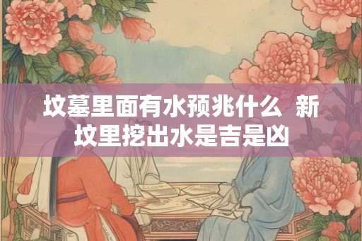 坟墓里面有水预兆什么  新坟里挖出水是吉是凶