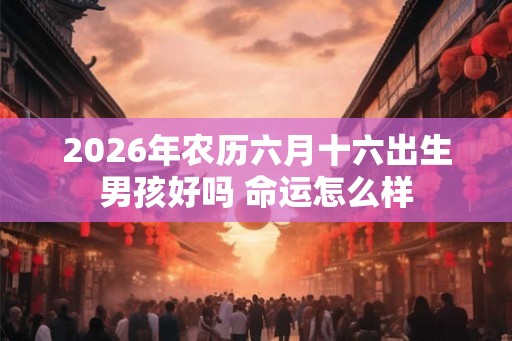 2026年农历六月十六出生男孩好吗 命运怎么样