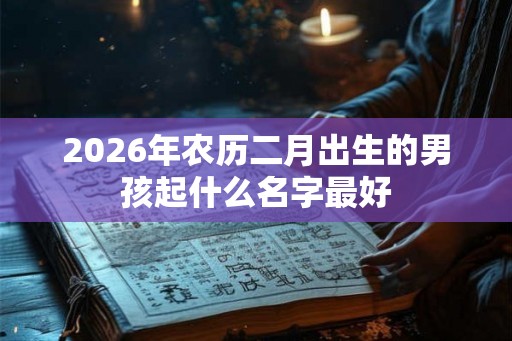 2026年农历二月出生的男孩起什么名字最好