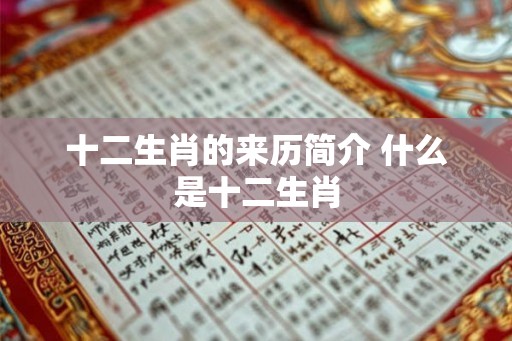 十二生肖的来历简介 什么是十二生肖