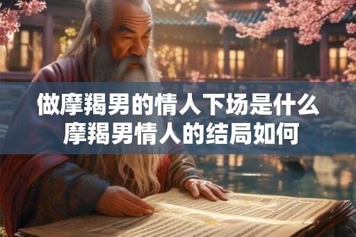 做摩羯男的情人下场是什么 摩羯男情人的结局如何