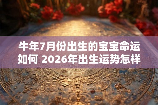 牛年7月份出生的宝宝命运如何 2026年出生运势怎样