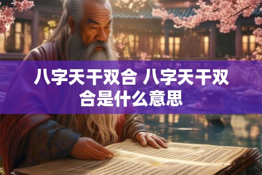 八字天干双合 八字天干双合是什么意思 八字天干双合 八字天干双合是什么意思