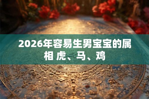 2026年容易生男宝宝的属相 虎、马、鸡