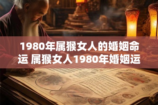 1980年属猴女人的婚姻命运 属猴女人1980年婚姻运势如何