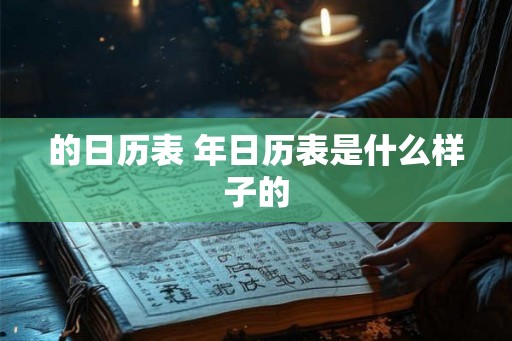 的日历表 年日历表是什么样子的