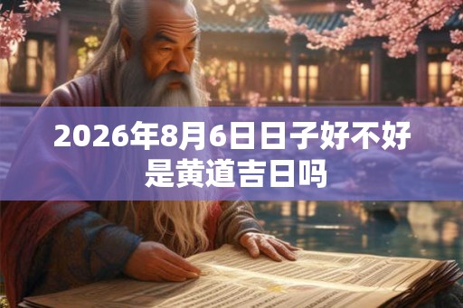 2026年8月6日日子好不好 是黄道吉日吗