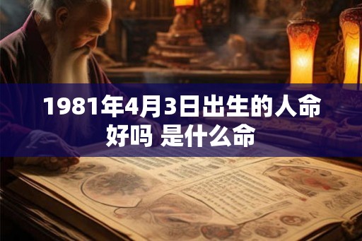 1981年4月3日出生的人命好吗 是什么命