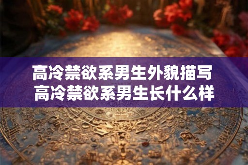 高冷禁欲系男生外貌描写 高冷禁欲系男生长什么样